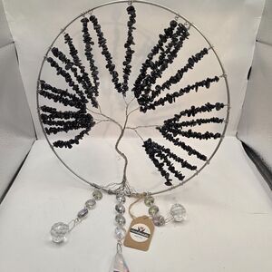 Black Beaded Tree of Life Wall Hanging